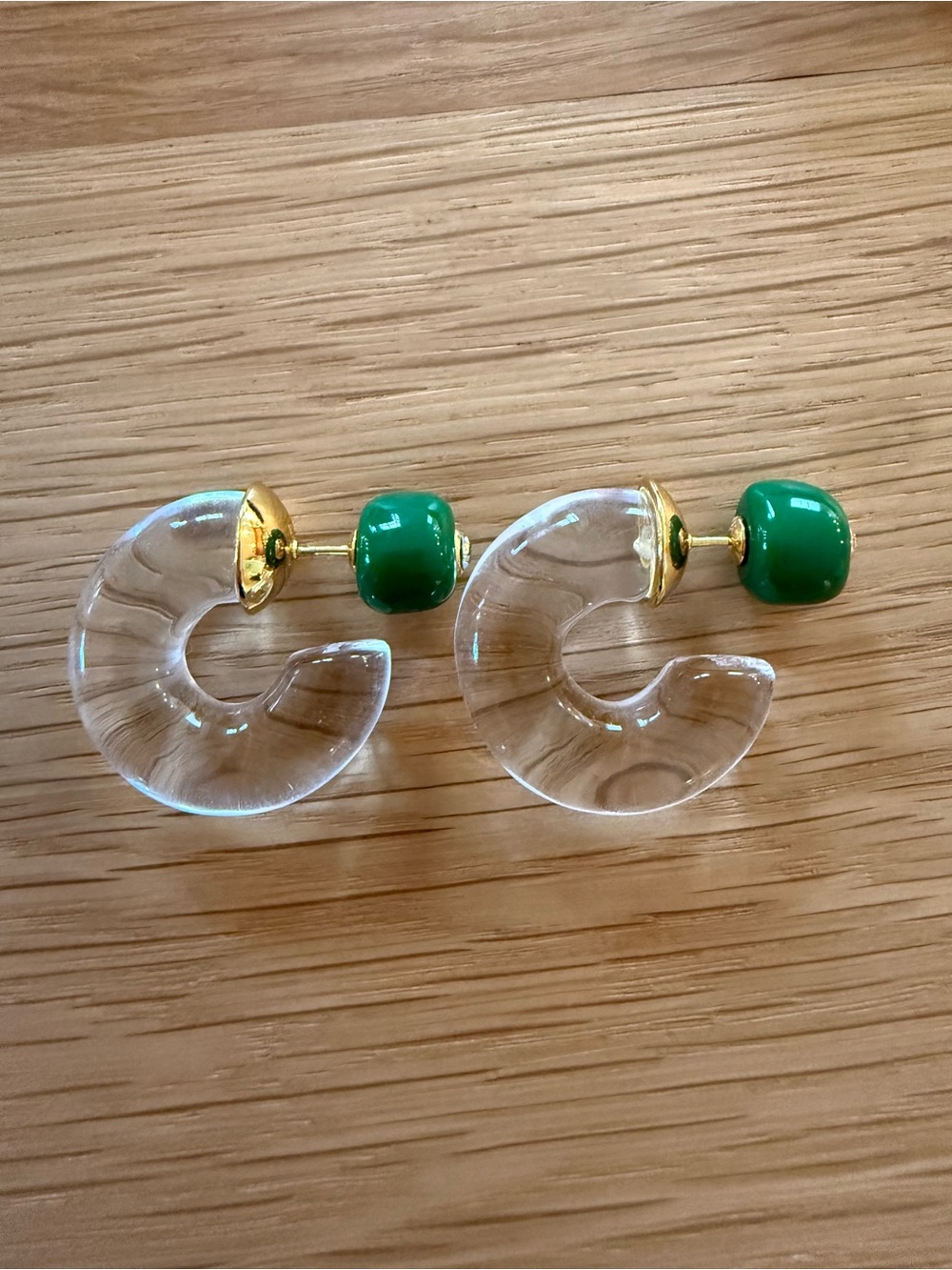 Emily Dela Clear Lucite Hoop Earrings - Women Jewelry - Picture 2 of 3